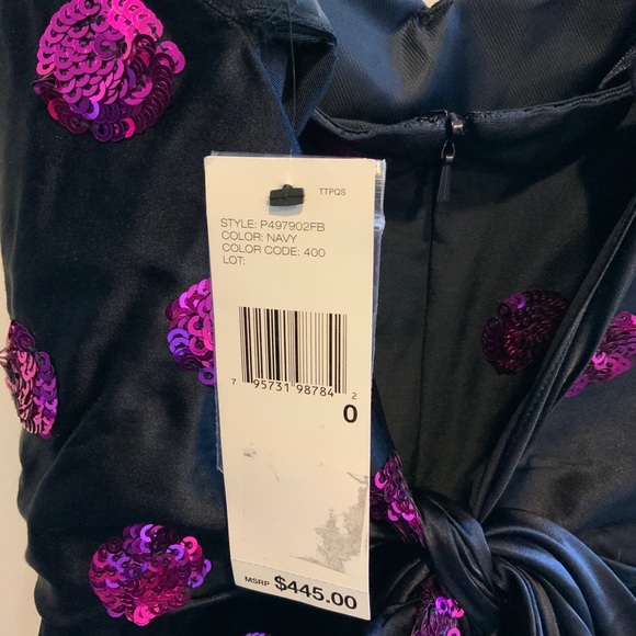 DKNY navy silk dress NWT - Picture 3 of 4